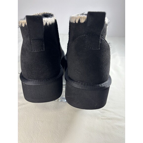 SODA Boots Suede Women's Round Toe Low Sole Sharper Lined Ankle Size 7 M black - Picture 4 of 6